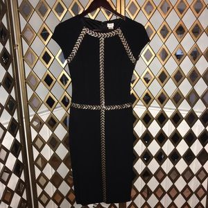 Cache black embellished dress